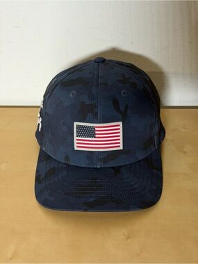 Puma x Volition 6 Panel Deep Navy Camo USA Adjustable Snapback Hat/Cap NWOT